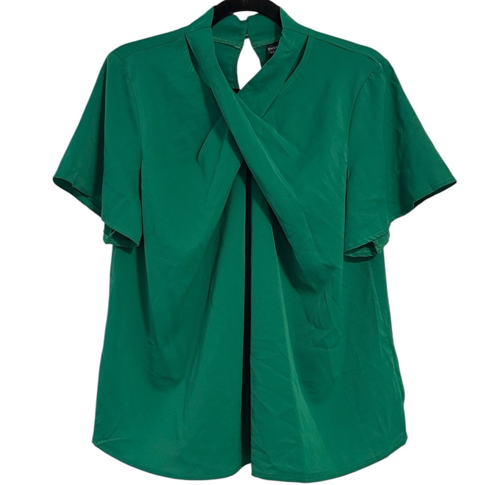 🌻 Emery Rose Green Cutout Neckline Blouse 🌻